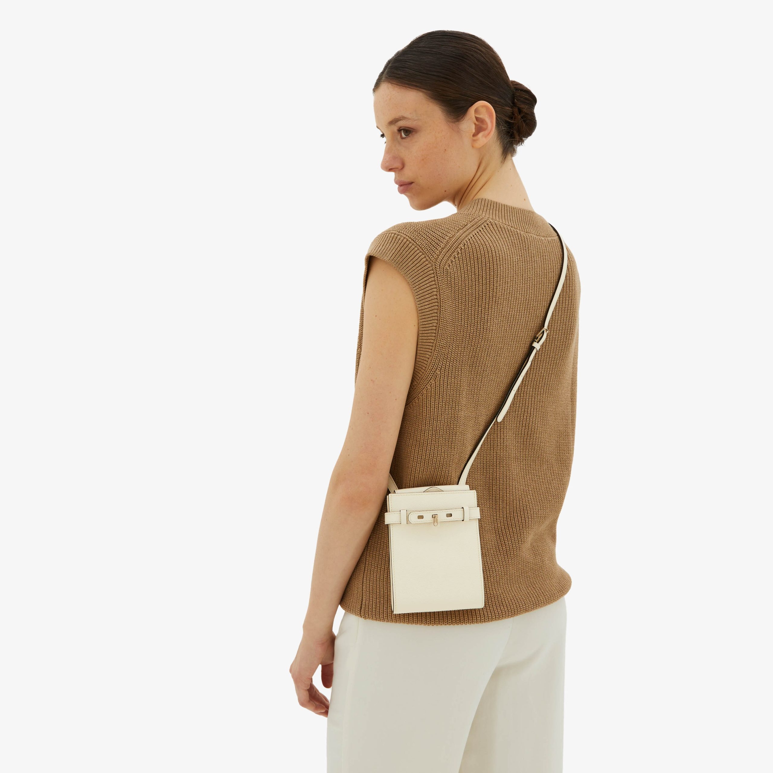 Valextra – Brera B Slim Crossbody Bag – Pergamena - 6