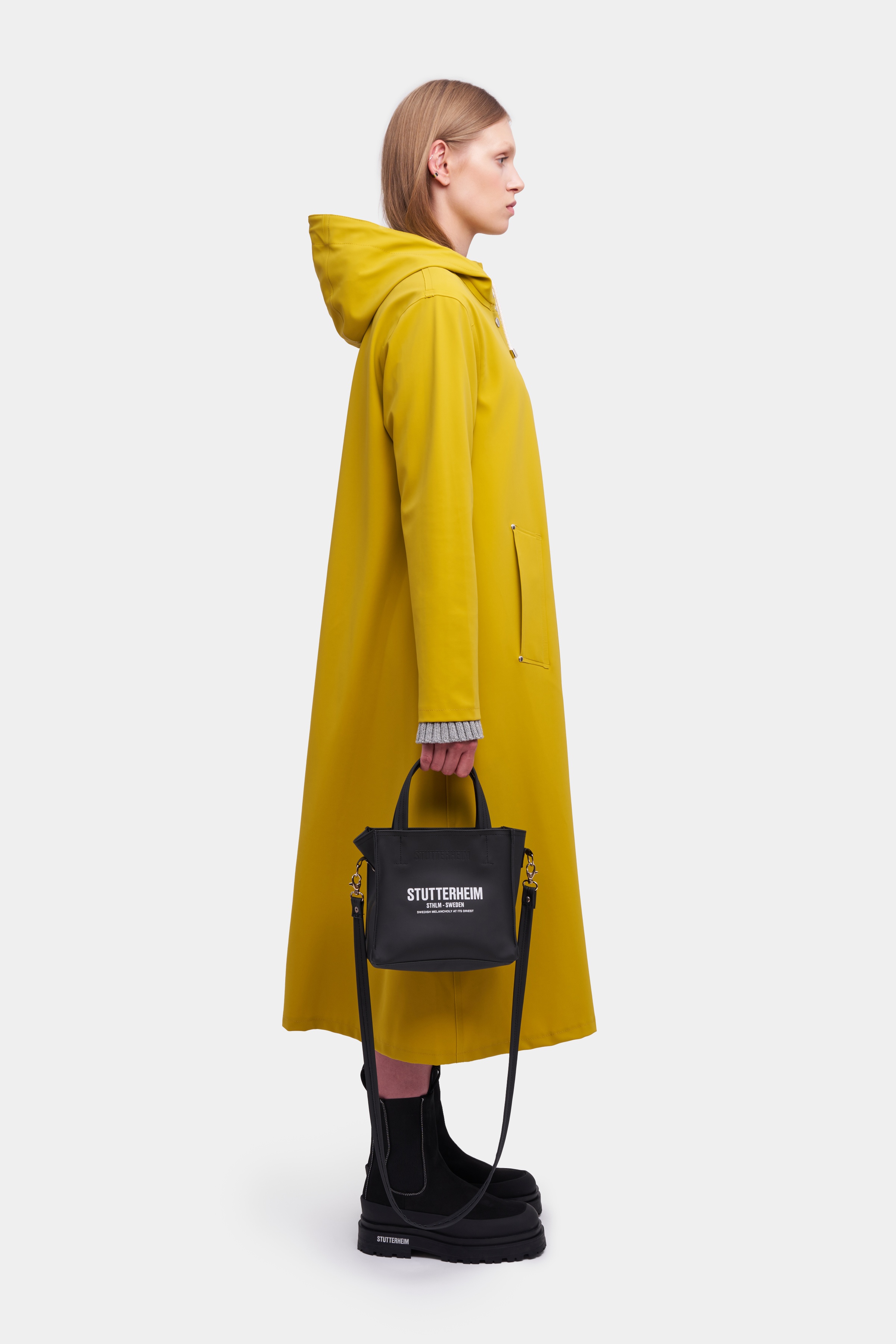 Mosebacke Long Suede Raincoat Gold - 3
