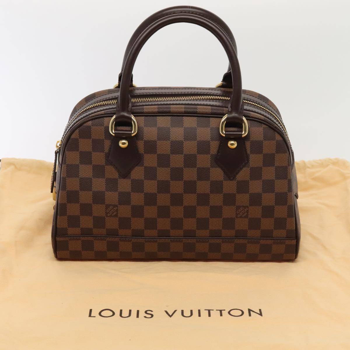 LOUIS VUITTON Damier Ebene Duomo Hand Bag N60008 - 12