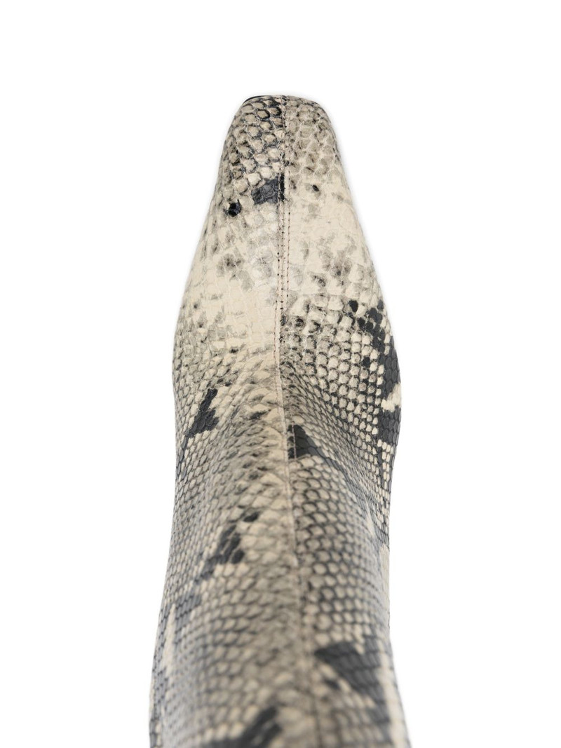Belle snakeskin pointed ankle boots 4