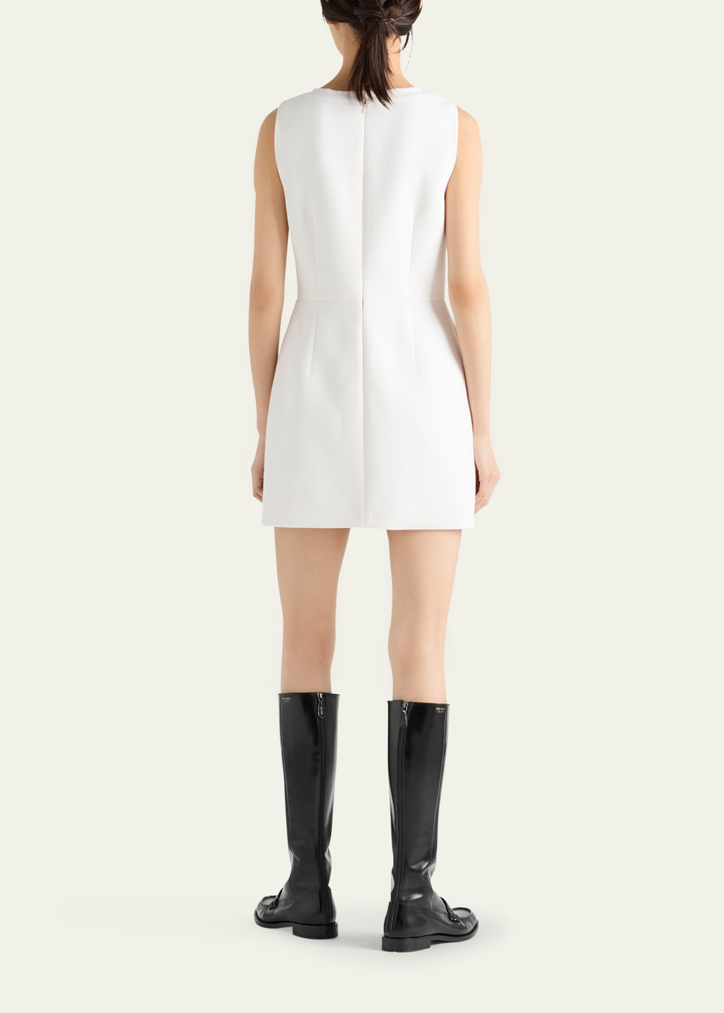 Tela Natte Bow Sleeveless Mini Dress - 3