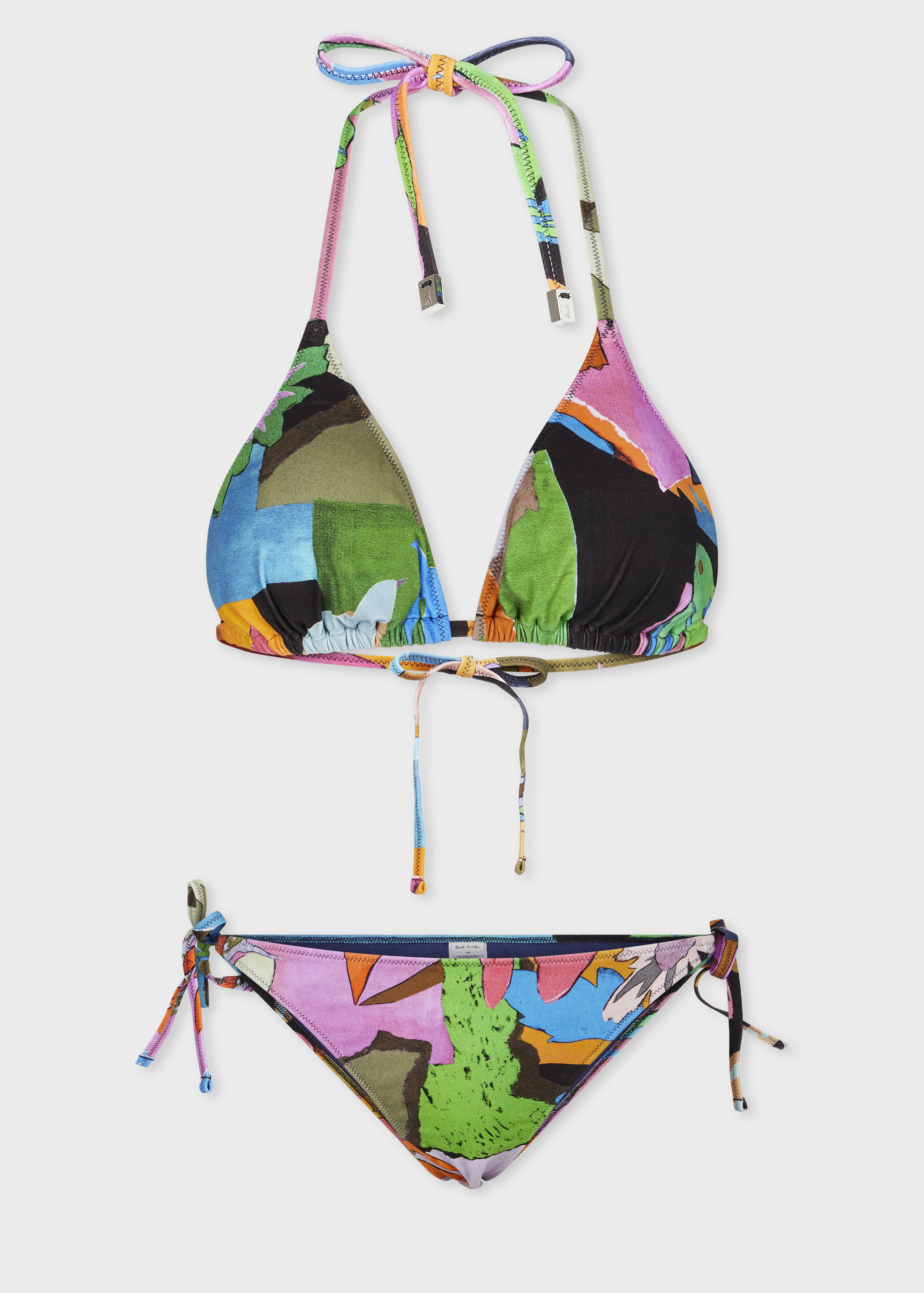 Women's Multicolour 'River Collage' Bikini Set - 1