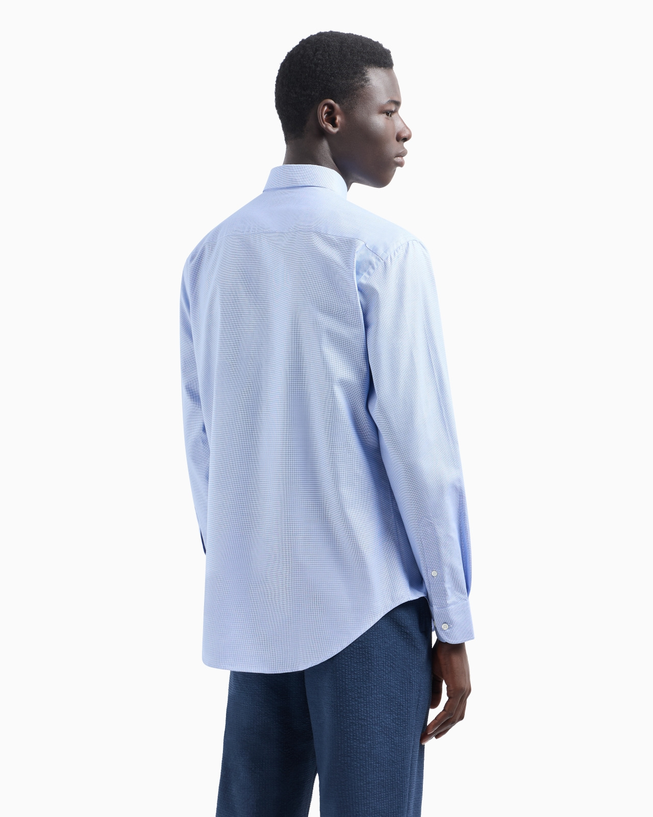Armure cotton shirt with all-over micro-pattern - 3