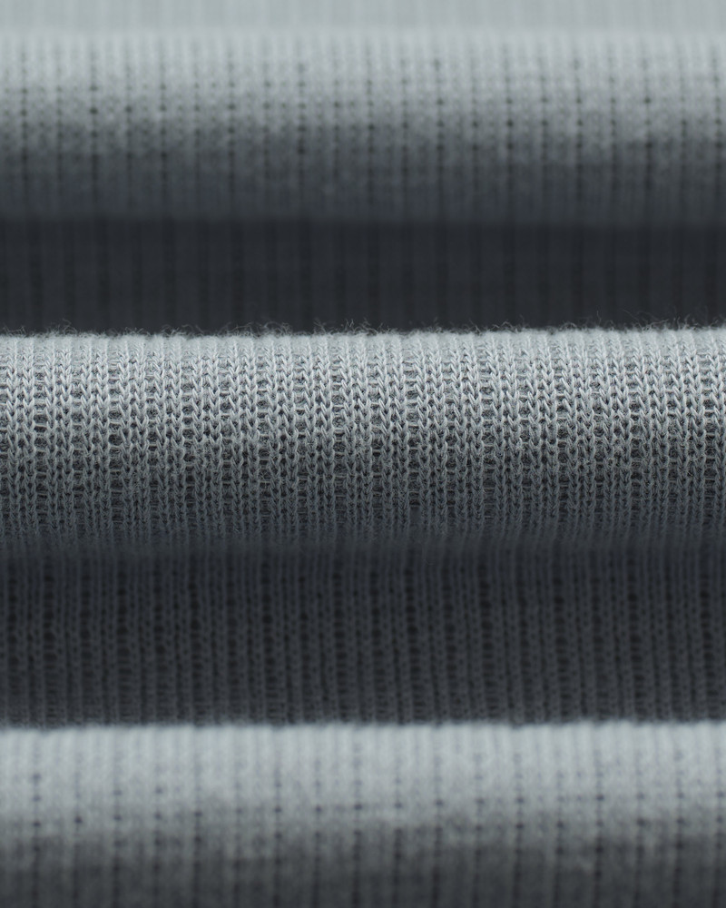 Pendal - Blue And Ecru Ribbed Organic Cotton Polo Shirt 9