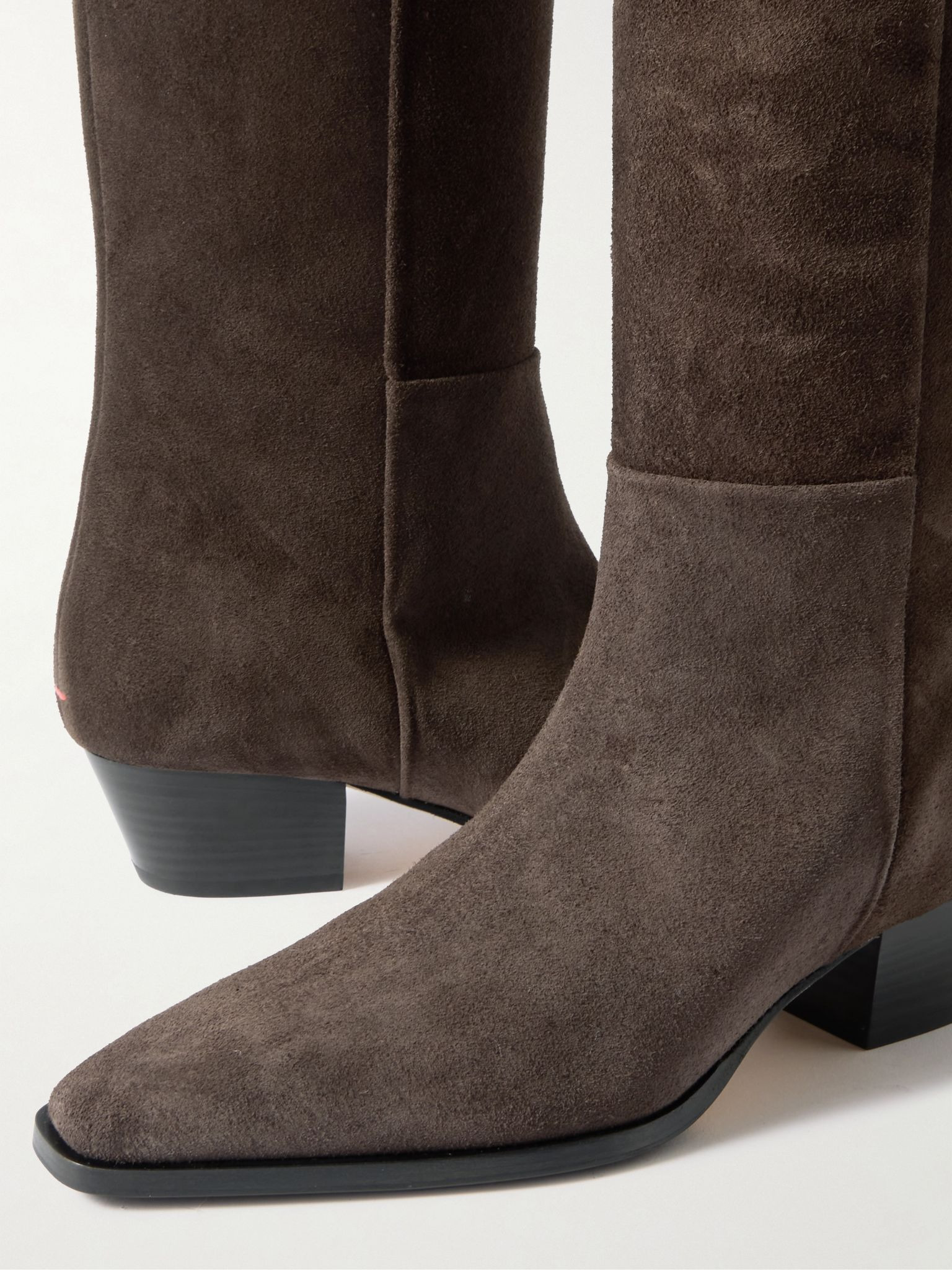 Medea suede knee boots Dark brown - 4