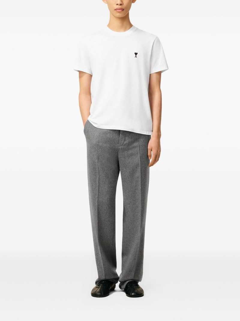 AMI Paris heart-embroidered cotton T-shirt outlook