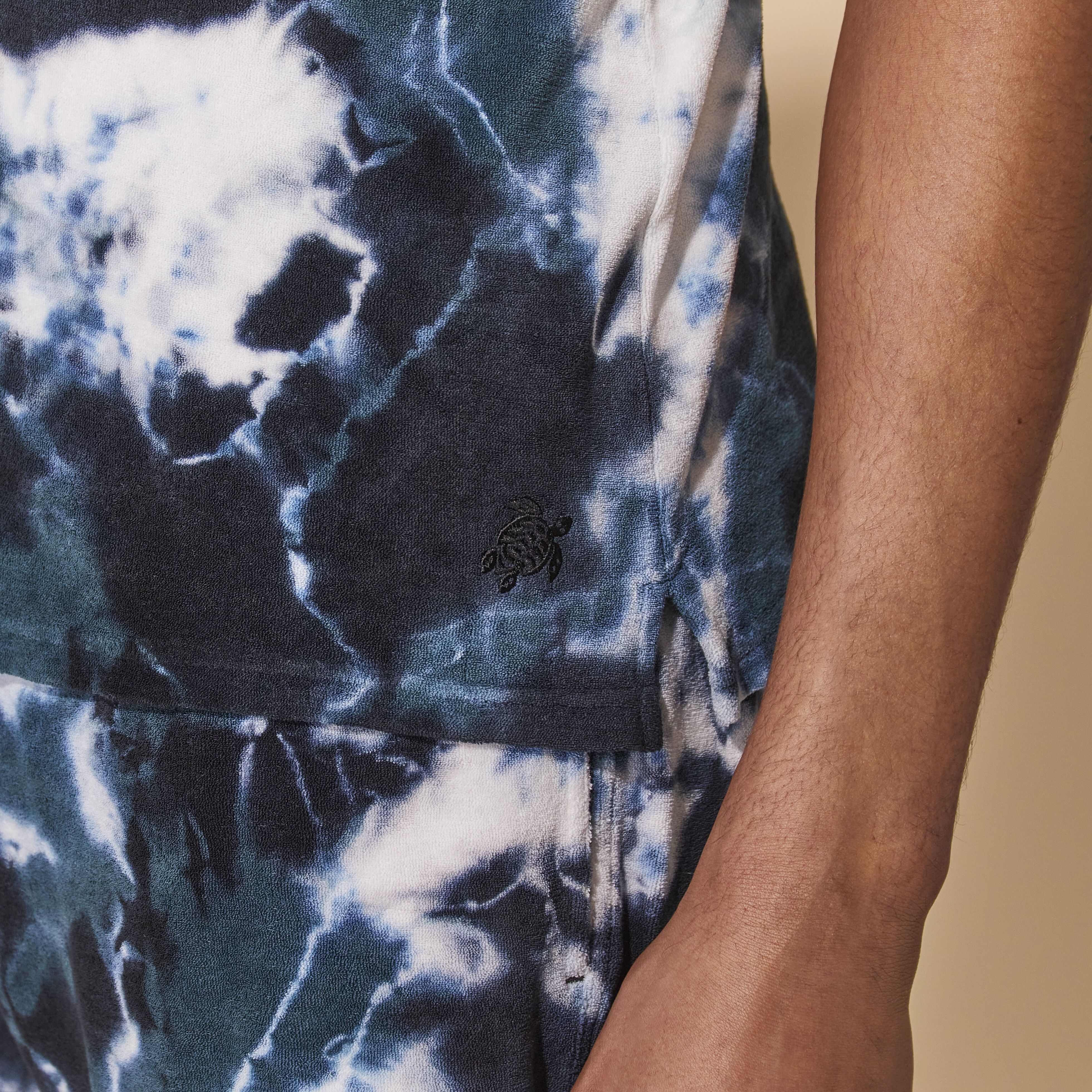 Men Bowling Terry Shirt Rough Ocean Tie & Dye - 7