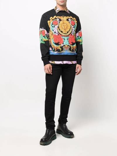 VERSACE JEANS COUTURE motif-print cotton sweatshirt outlook