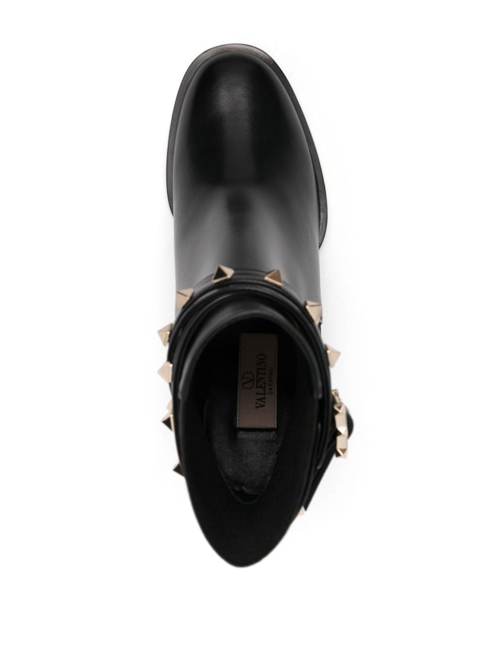 【関税込み】シルバートーン Rockstud レザーブーツ Valentino Rockstud leather ankle boots | farfetch | REVERSIBLE
