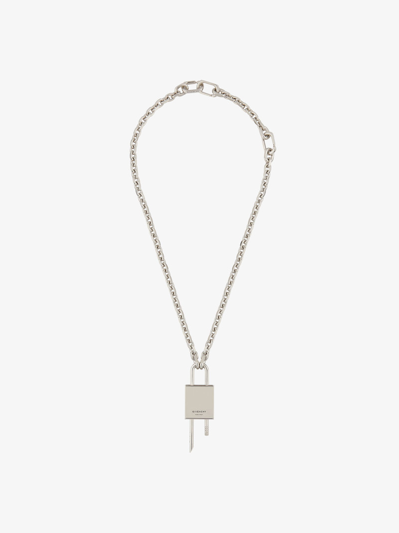 Givenchy SMALL LOCK NECKLACE IN METAL WITH CRYSTALS outlook