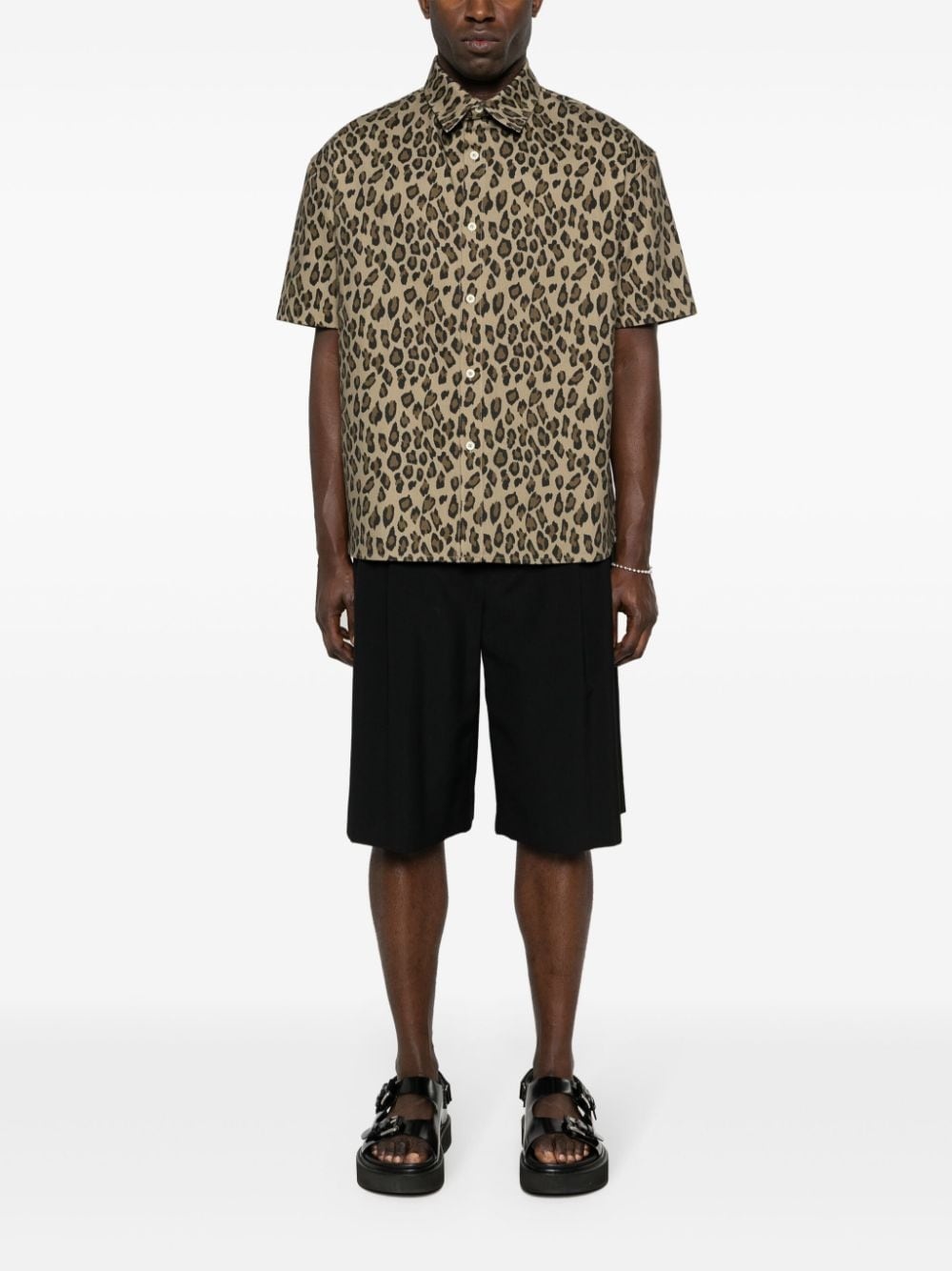 leopard-print short-sleeve shirt - 2