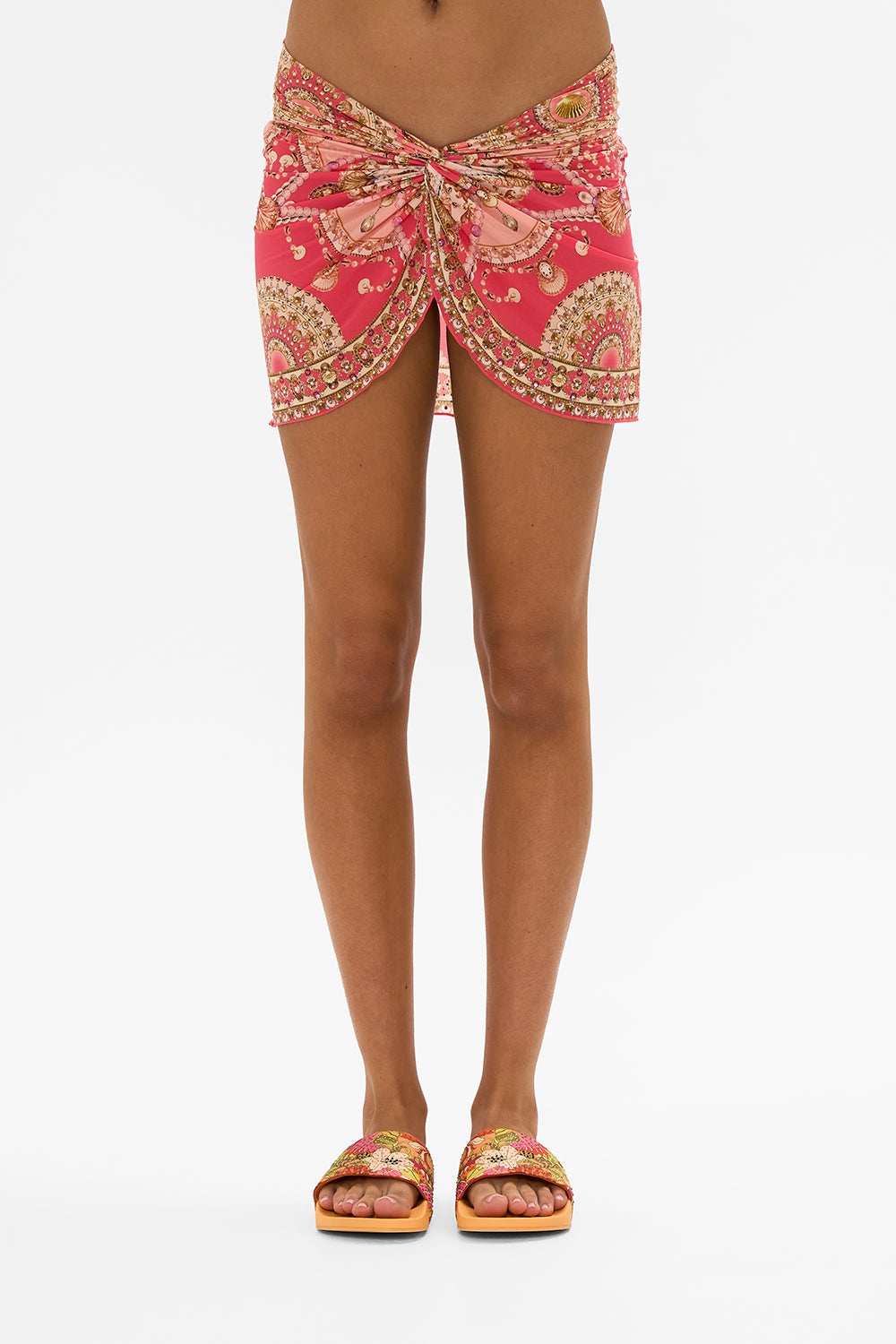TWIST FRONT SHORT SKIRT - 5