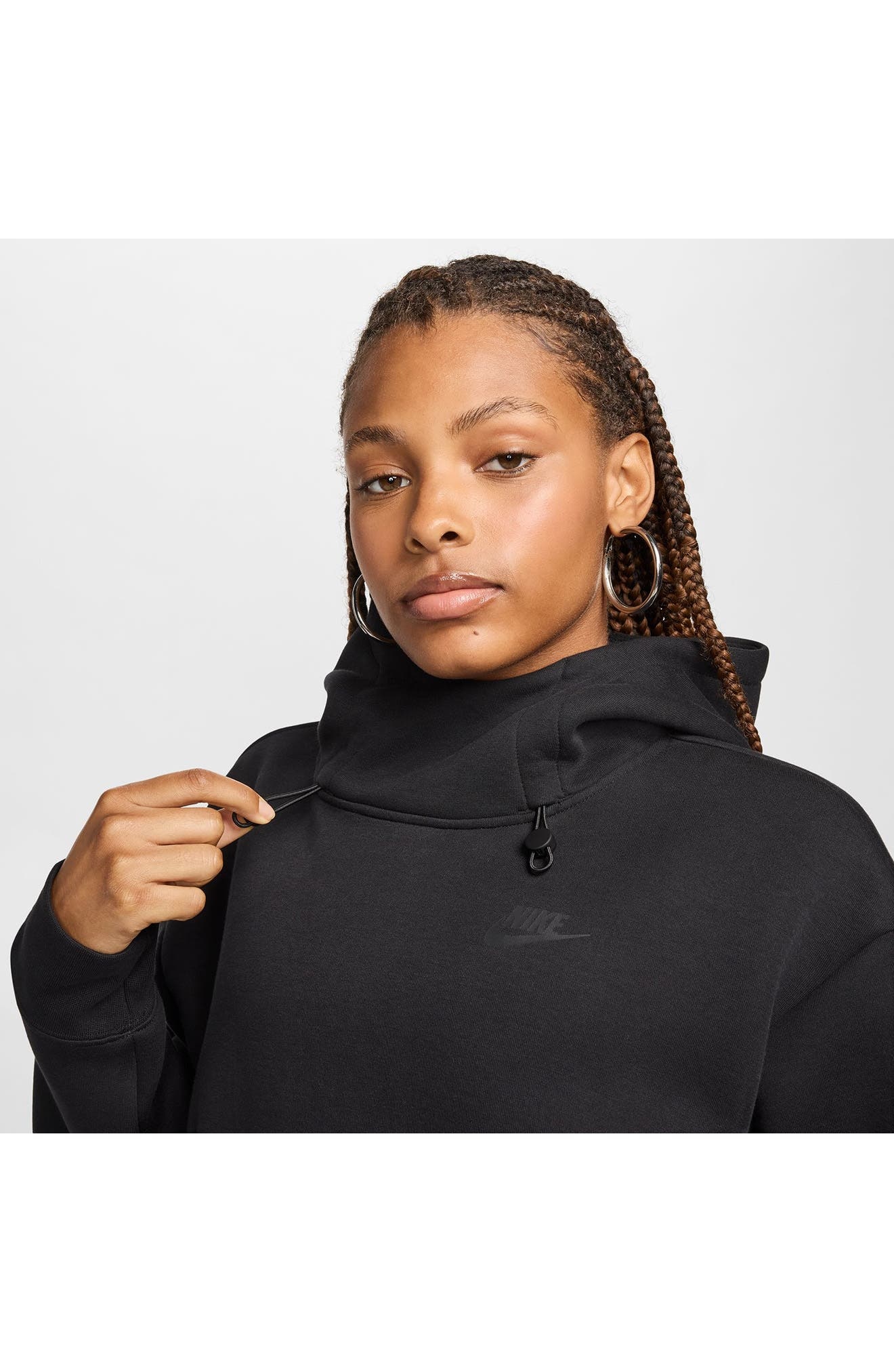 Nike Sportswear Oversize Tech Fleece Hoodie in Black/Black at Nordstrom - 3