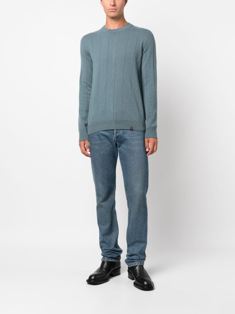 Brioni logo-patch cashmere jumper outlook