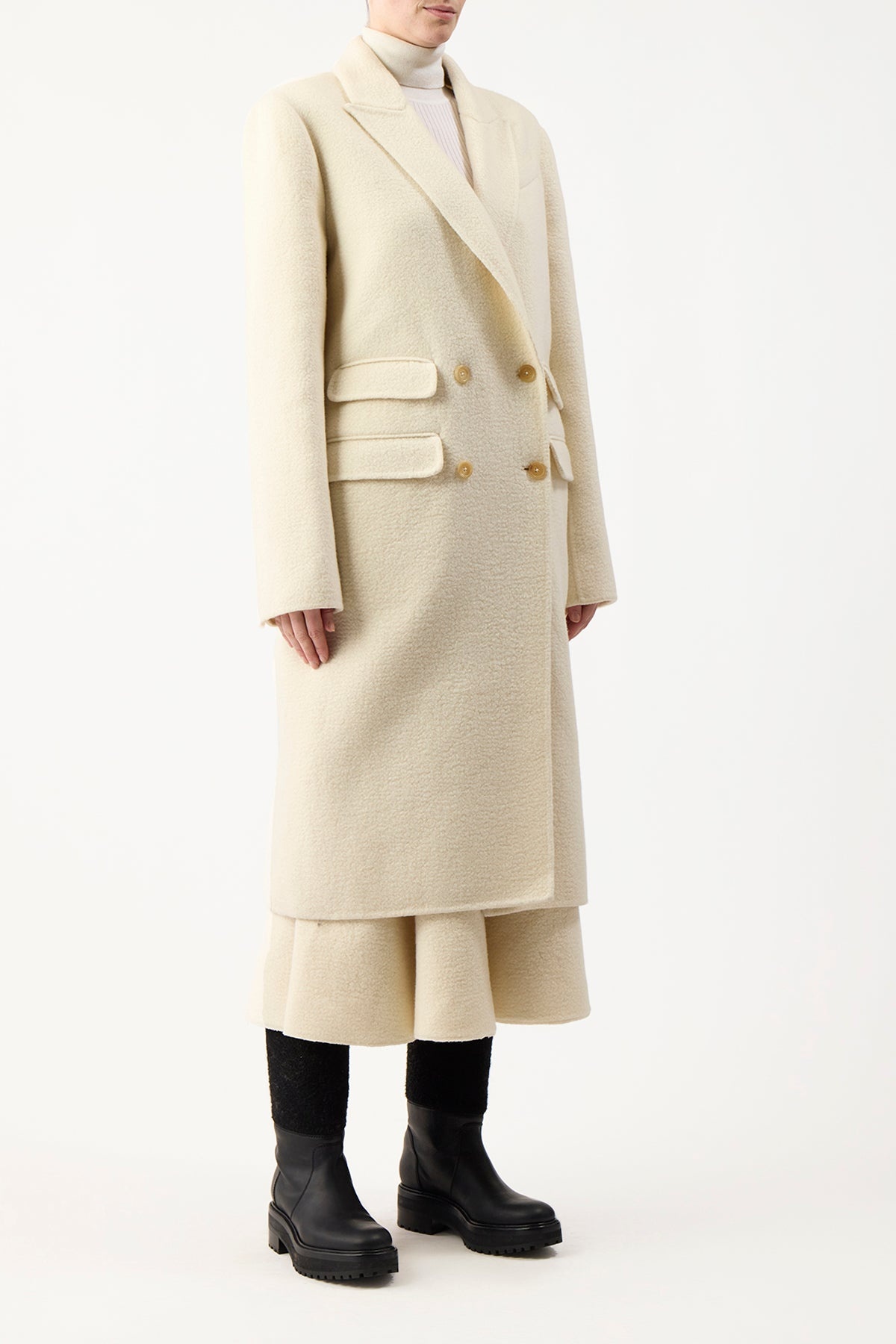 Reed Coat in Recycled Cashmere Felt - 3