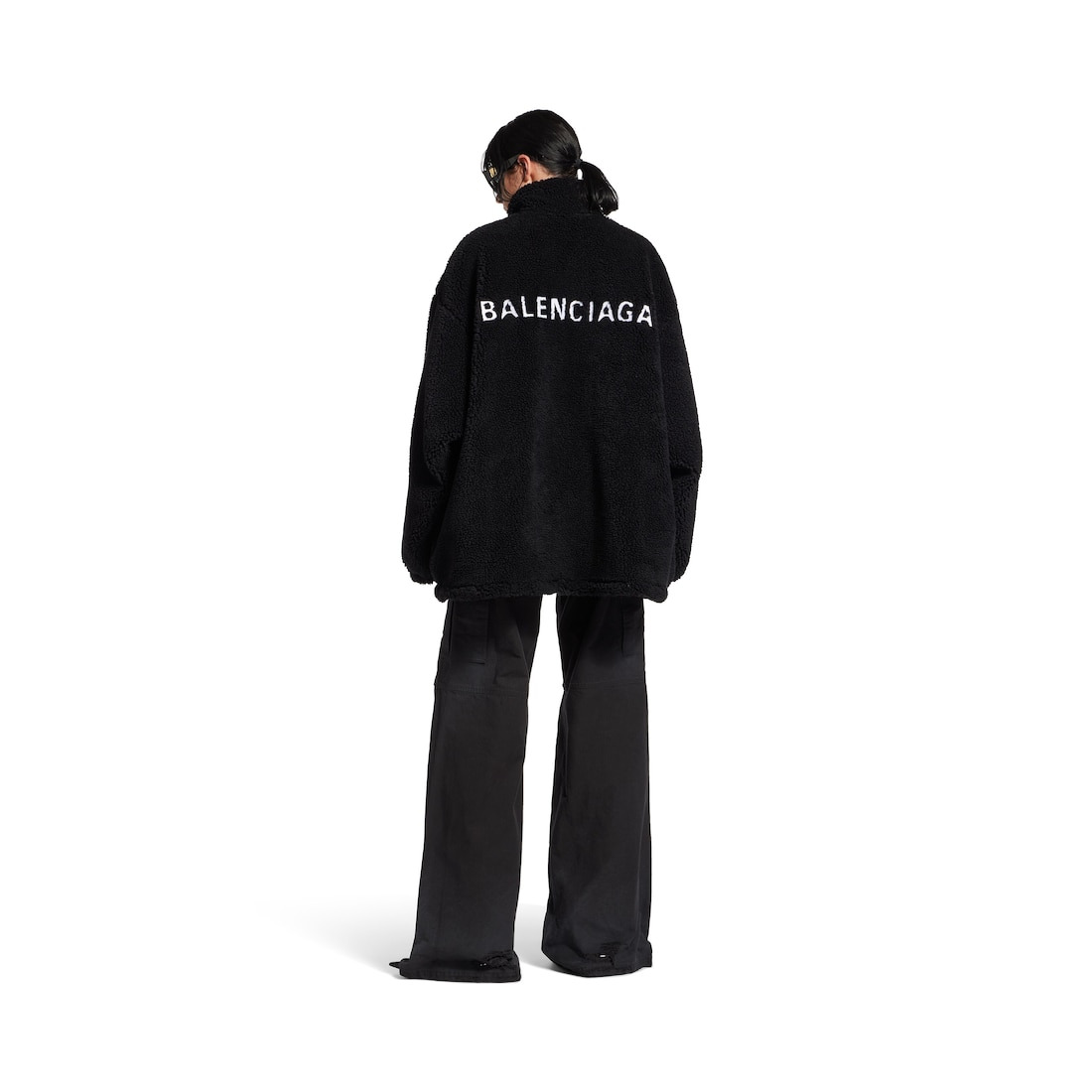 Women's Balenciaga Back Zip-up Jacket in Black - 4