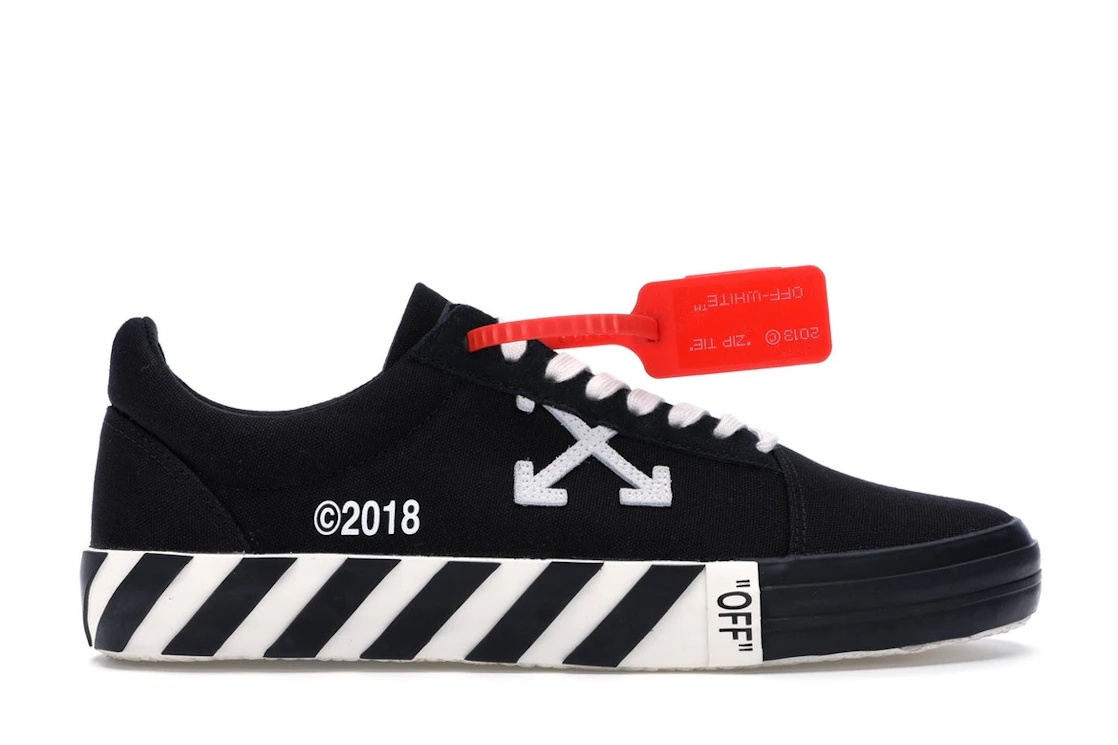 OFF-WHITE Vulc Low Black (Updated Stripes) - 1