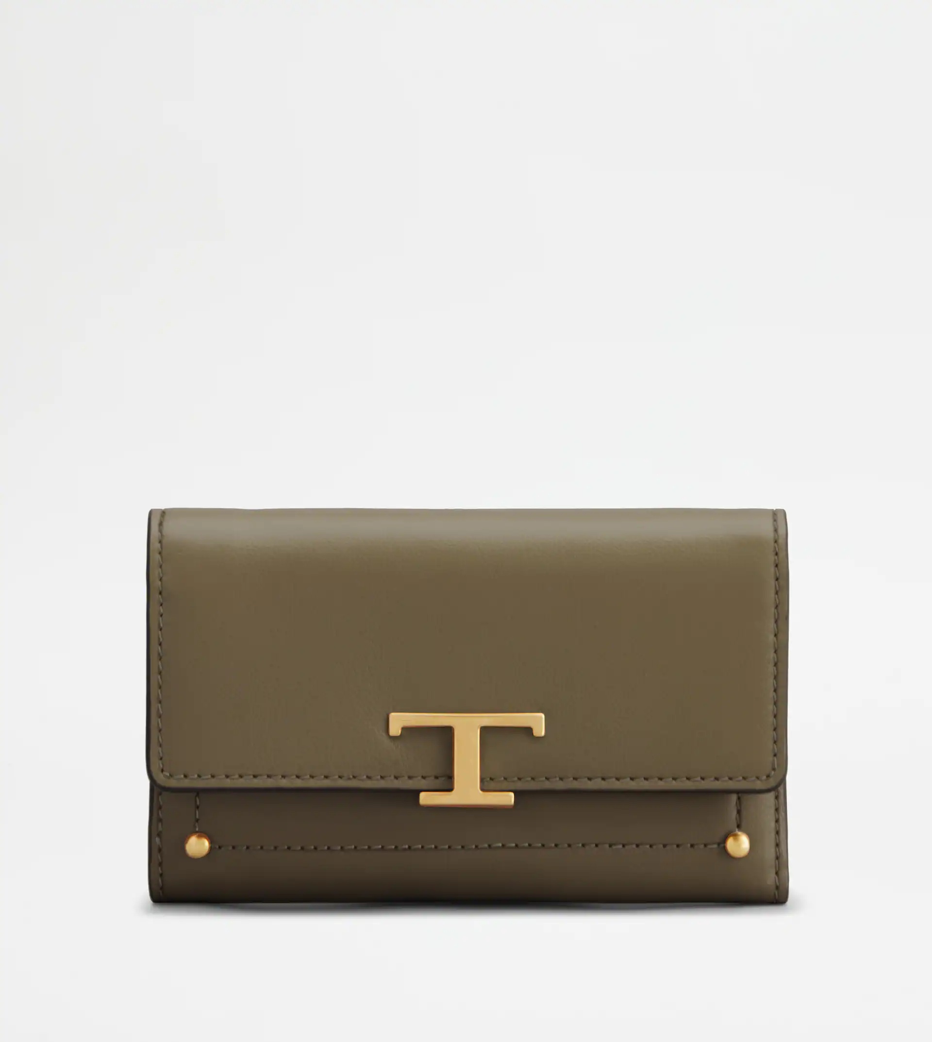 TIMELESS WALLET IN LEATHER - GREY - 1