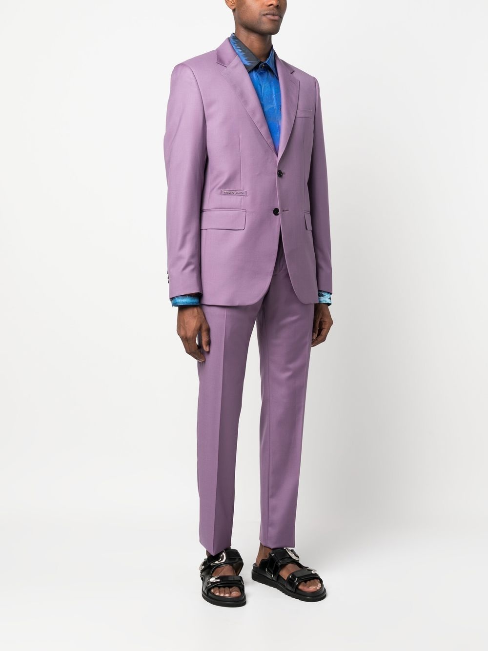 logo-plaque single-breasted suit - 3