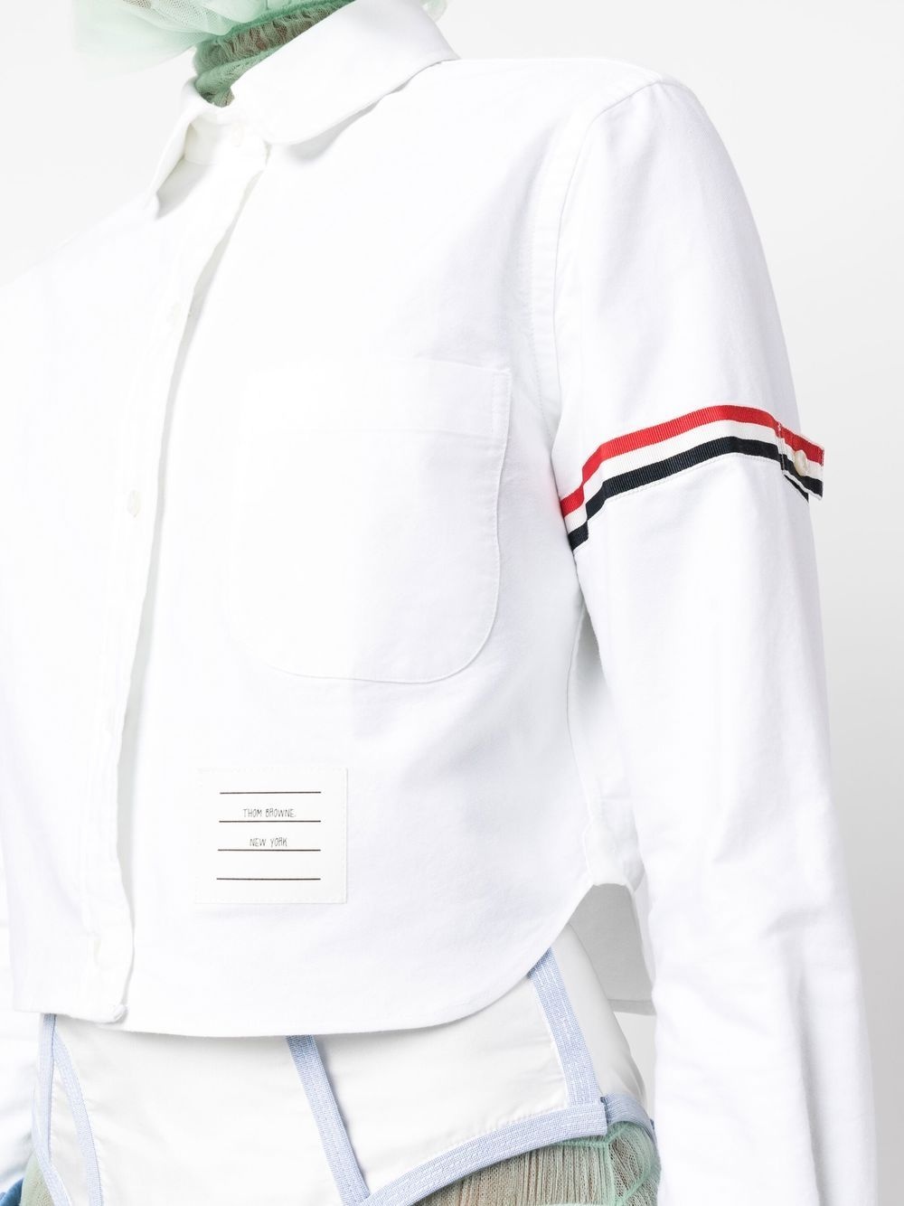 cropped cotton shirt - 5