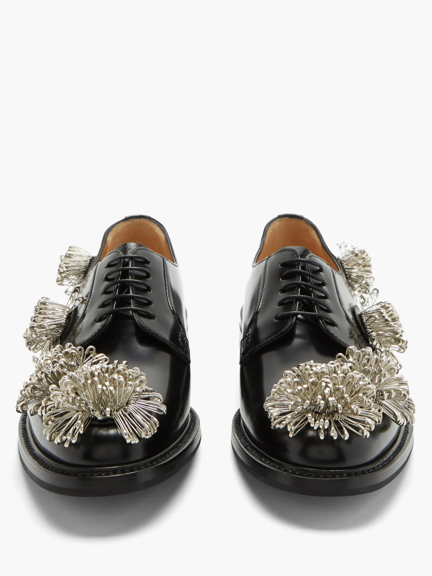 X Church’s floral-embellished leather Derby shoes - 5