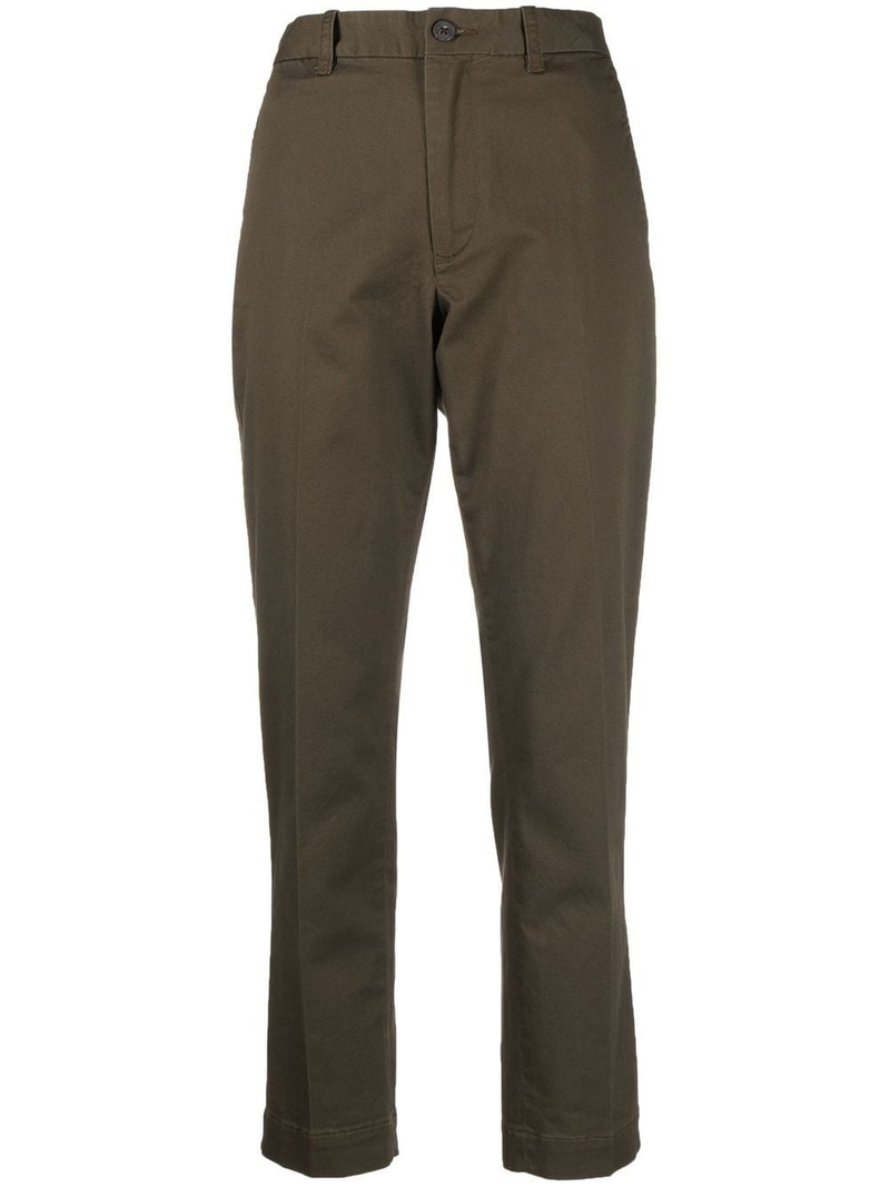 high-waisted slim-fit trousers 1