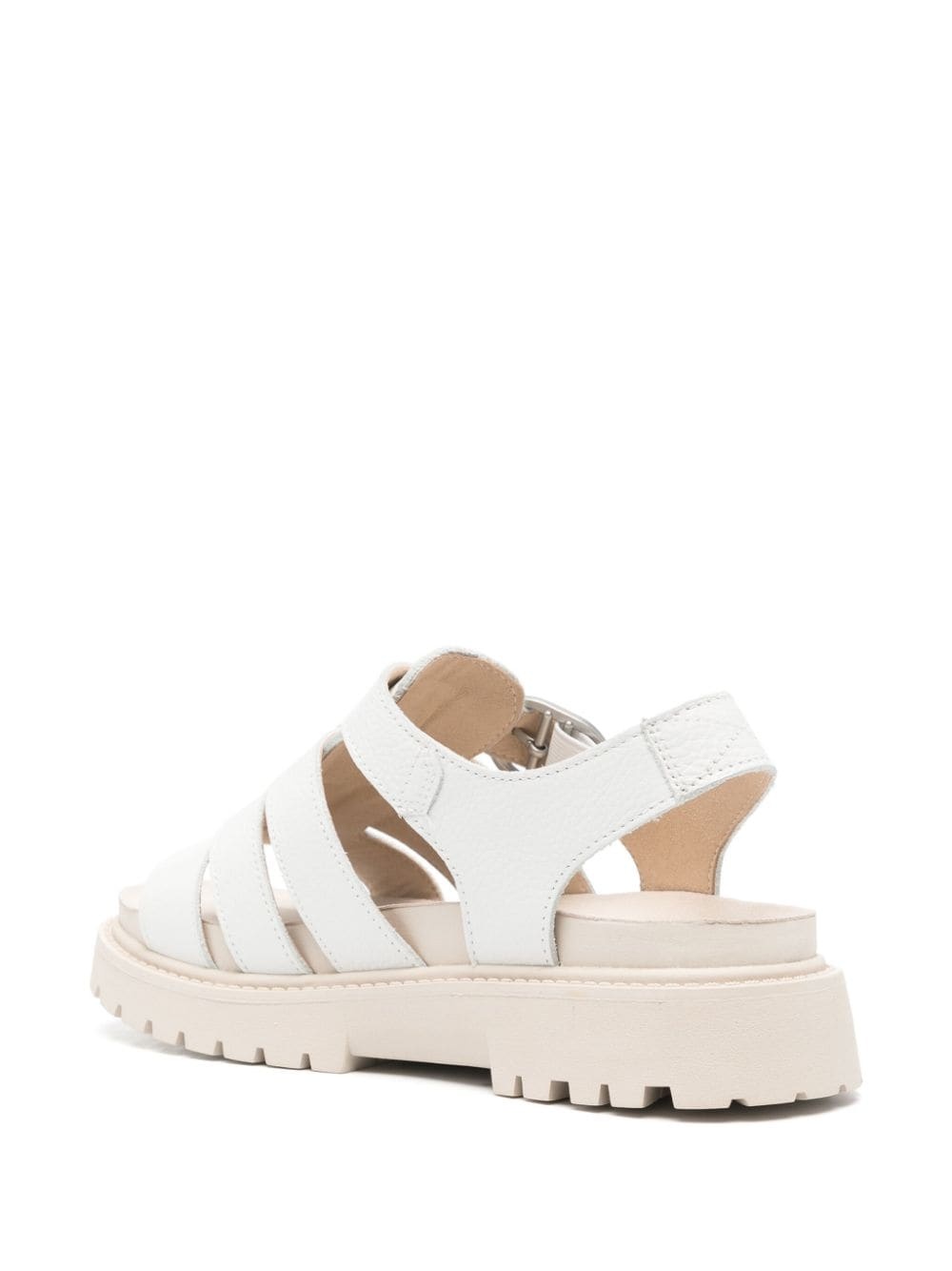 logo-debossed leather sandals - 3
