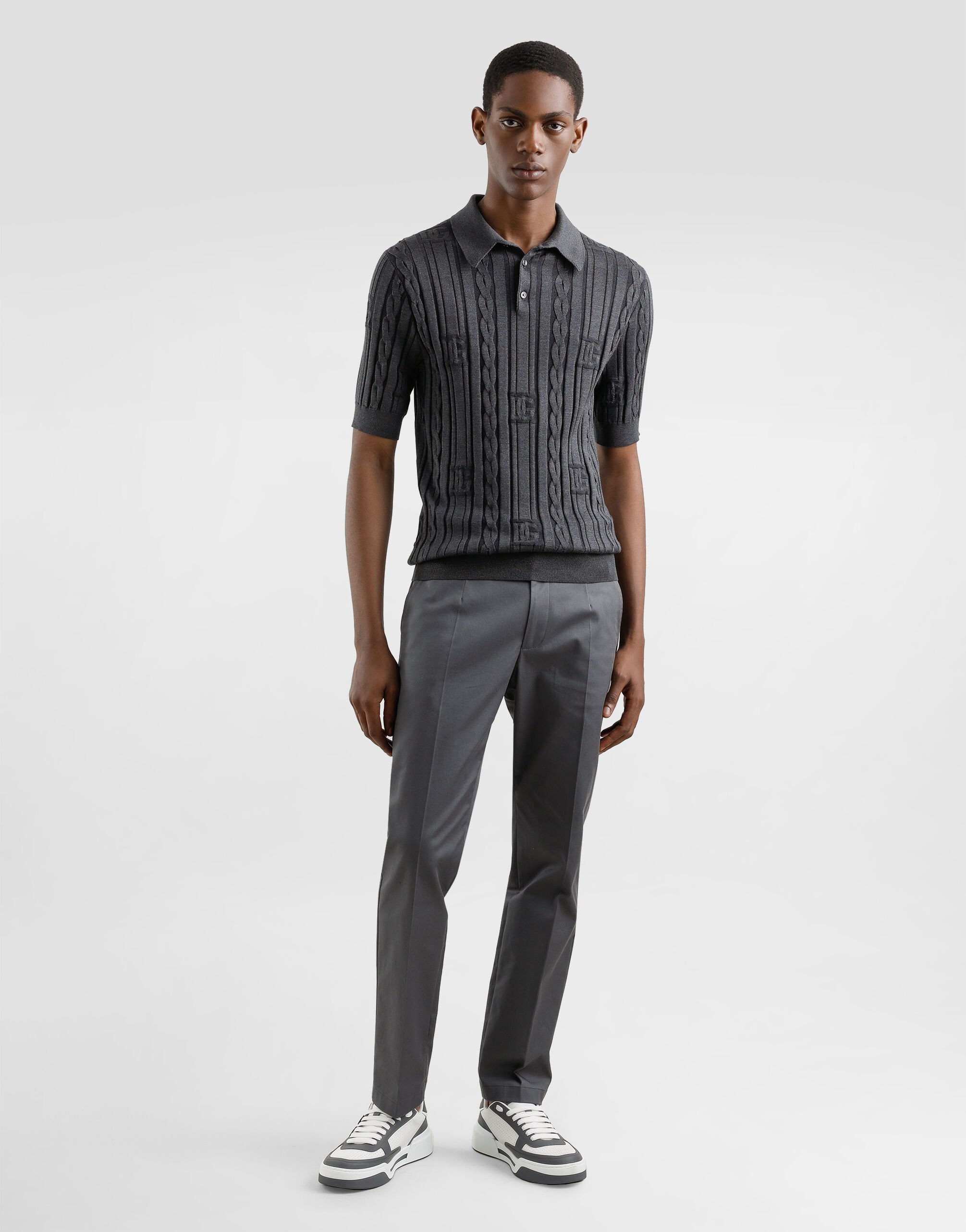 Silk and cotton polo-shirt - 2