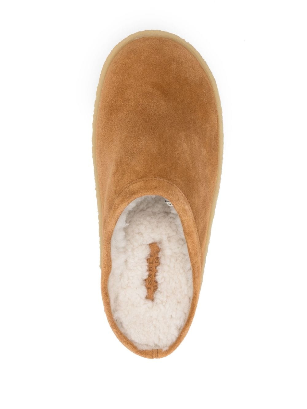 shearling suede mules - 4