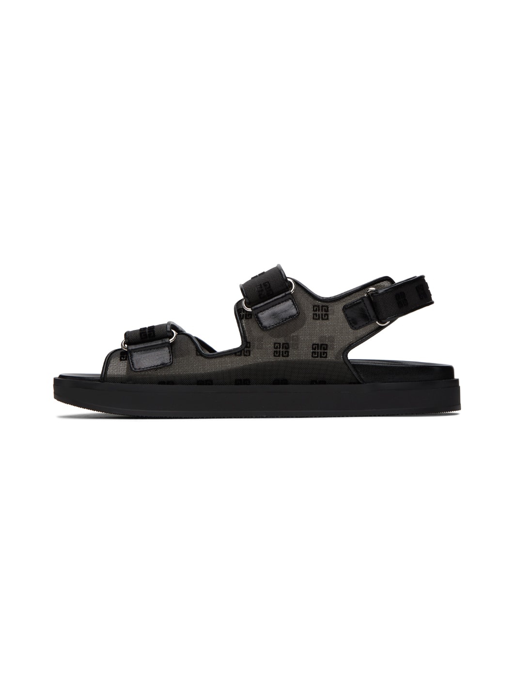 Black Strap Sandals - 3