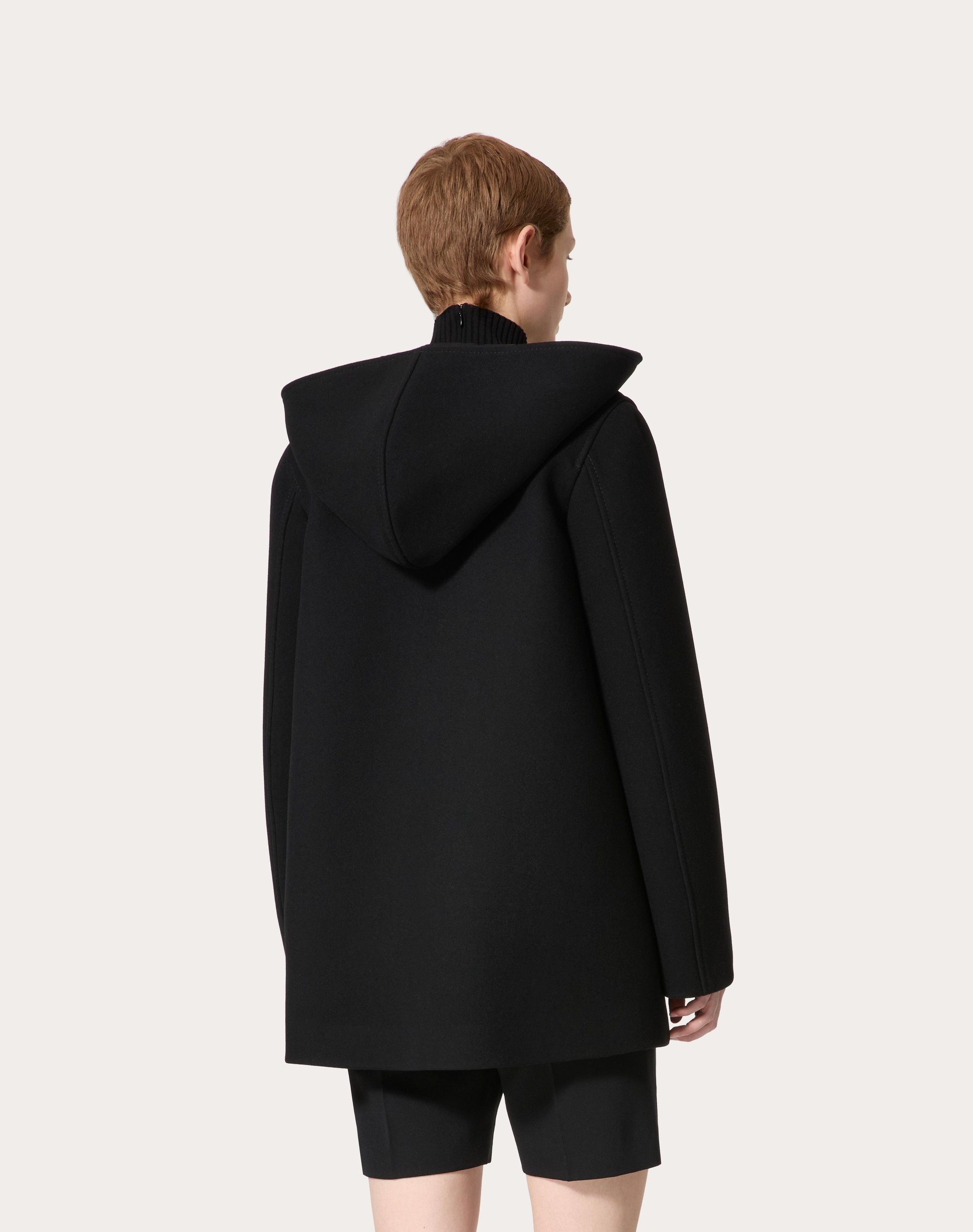 PEA COAT IN EMBROIDERED COMPACT COAT - 4