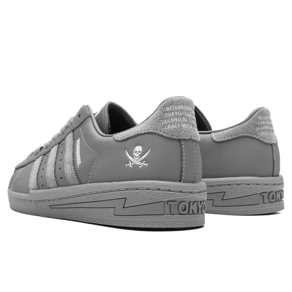 ADIDAS X NEIGHBORHOOD SUPERSTAR - GREY/GREY/CLOUD WHITE - 3