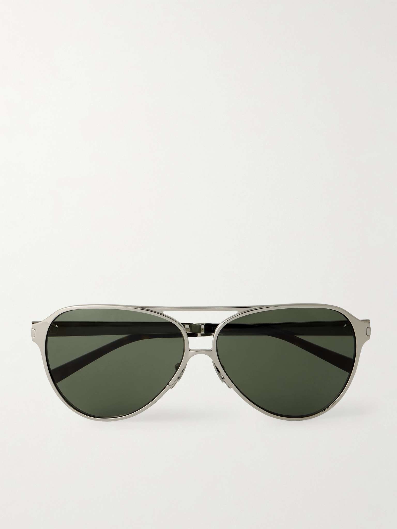 Aviator-Style Silver-Tone Sunglasses - 1