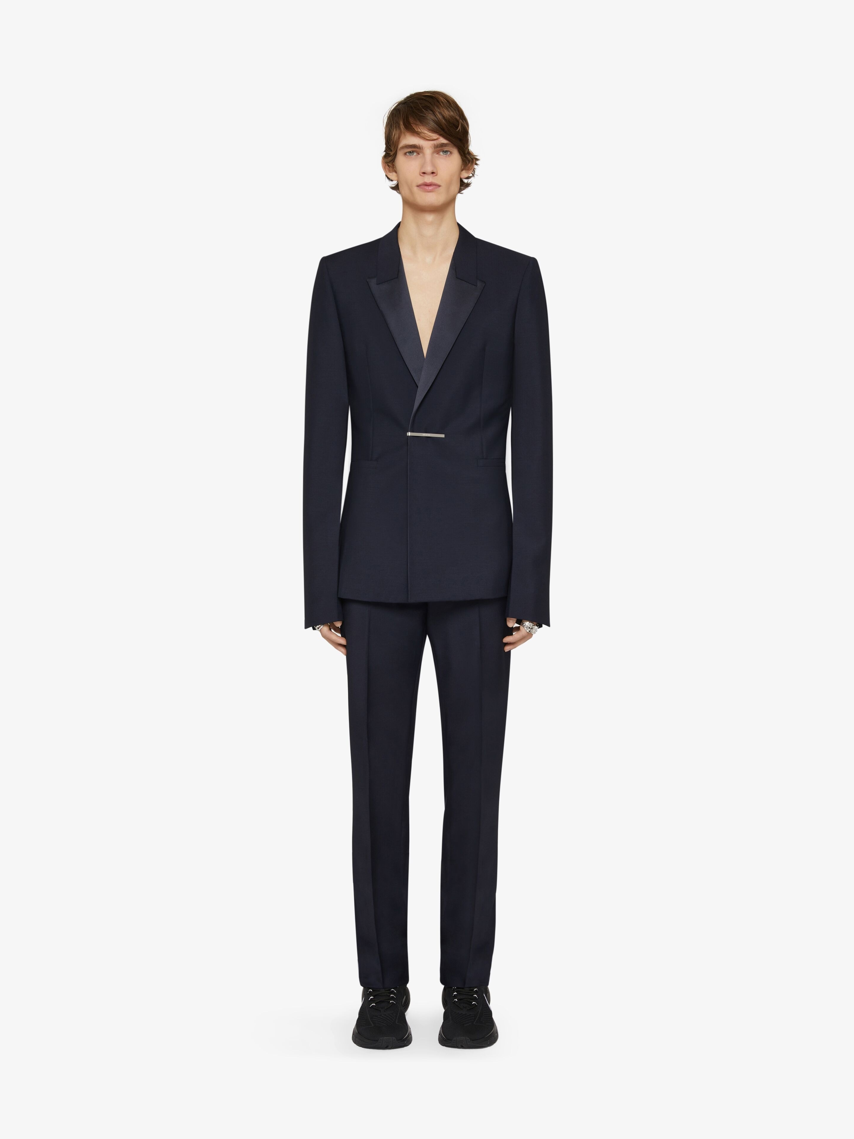 ジャケット GIVENCHY Midnight Blue Wool Blend Blazer Givenchy Midnight Wool Blend Blazer in Blue | Lyst