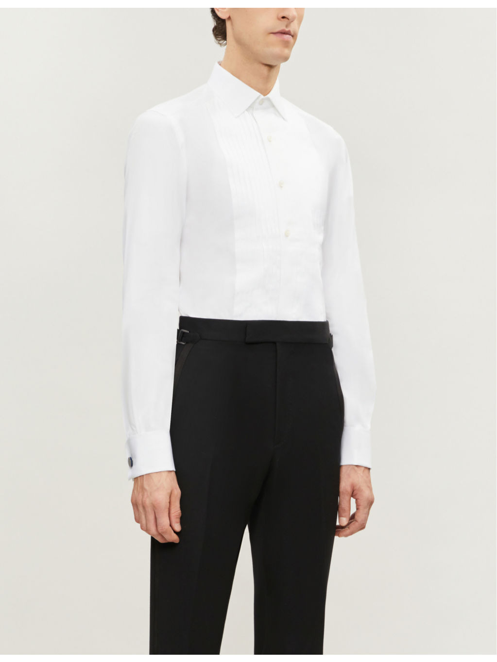 Slim-fit cotton evening shirt - 2