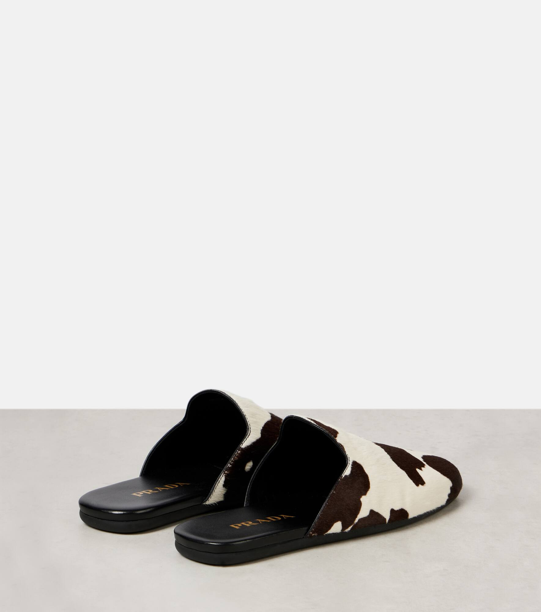Printed calf hair mules - 2