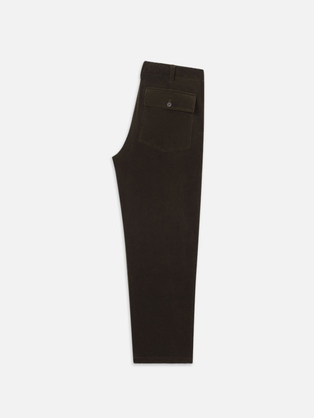 Soft Corduroy Pants in Dark Olive - 3