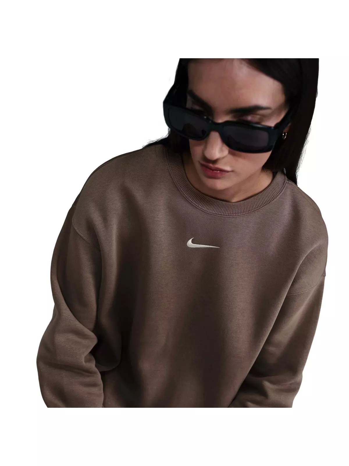 Women's Sportswear Phoenix Fleece Oversized Crewneck Sweatshirt - Brown - 3
