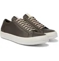 Clear Sole Grosgrain-Trimmed Leather Sneakers - 14