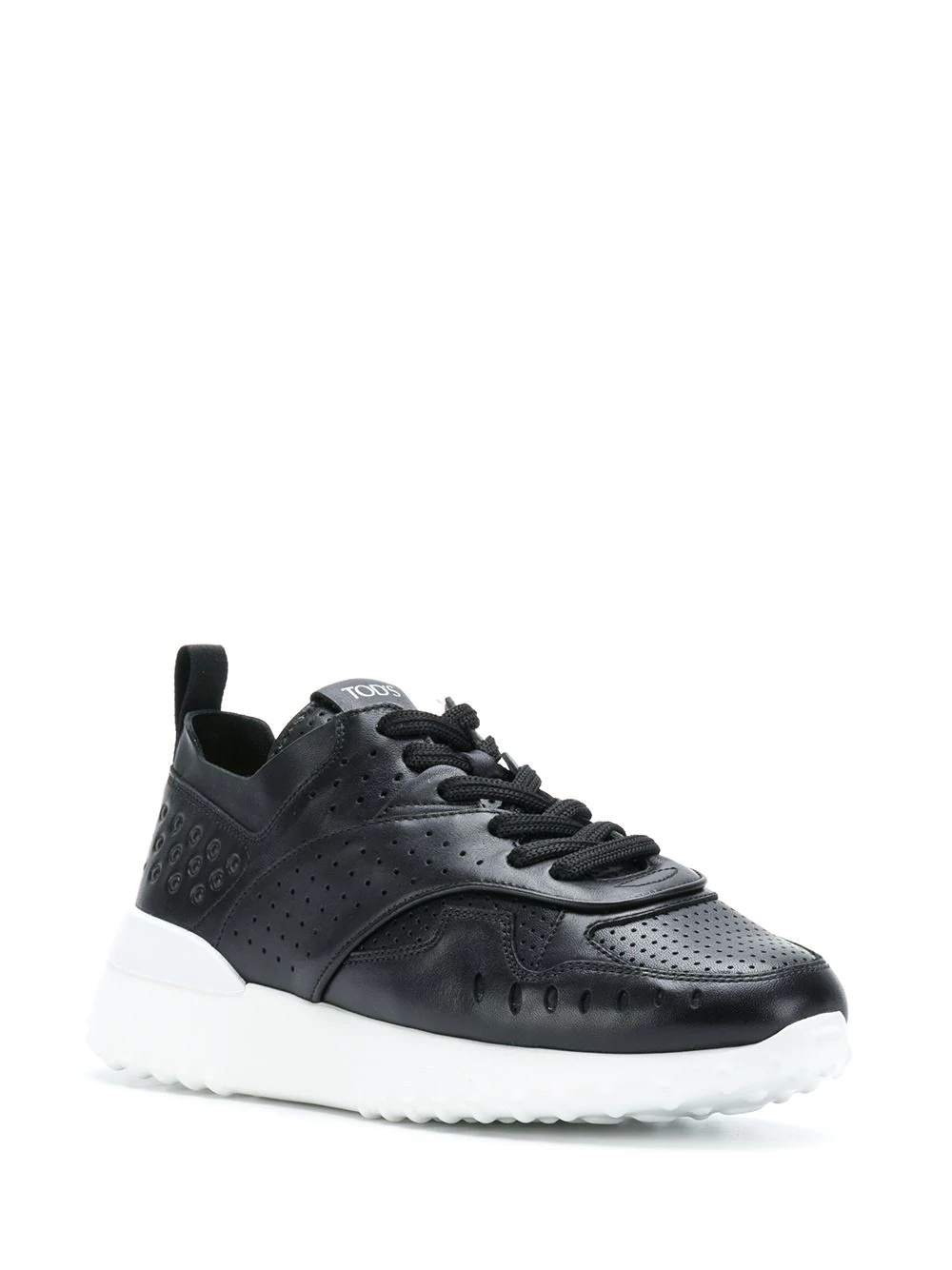 panelled lace-up sneakers - 2