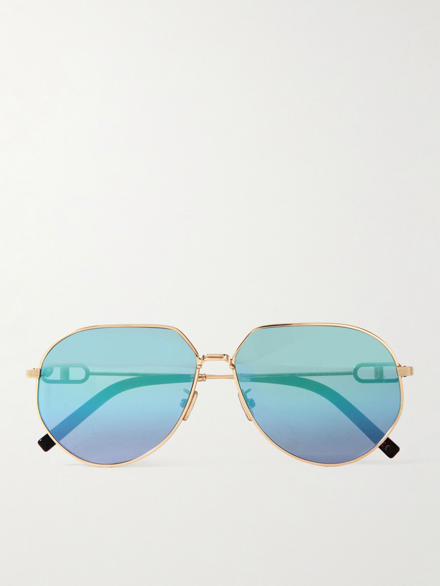 CD Link A1U Round-Frame Gold-Tone Sunglasses Gold - 1
