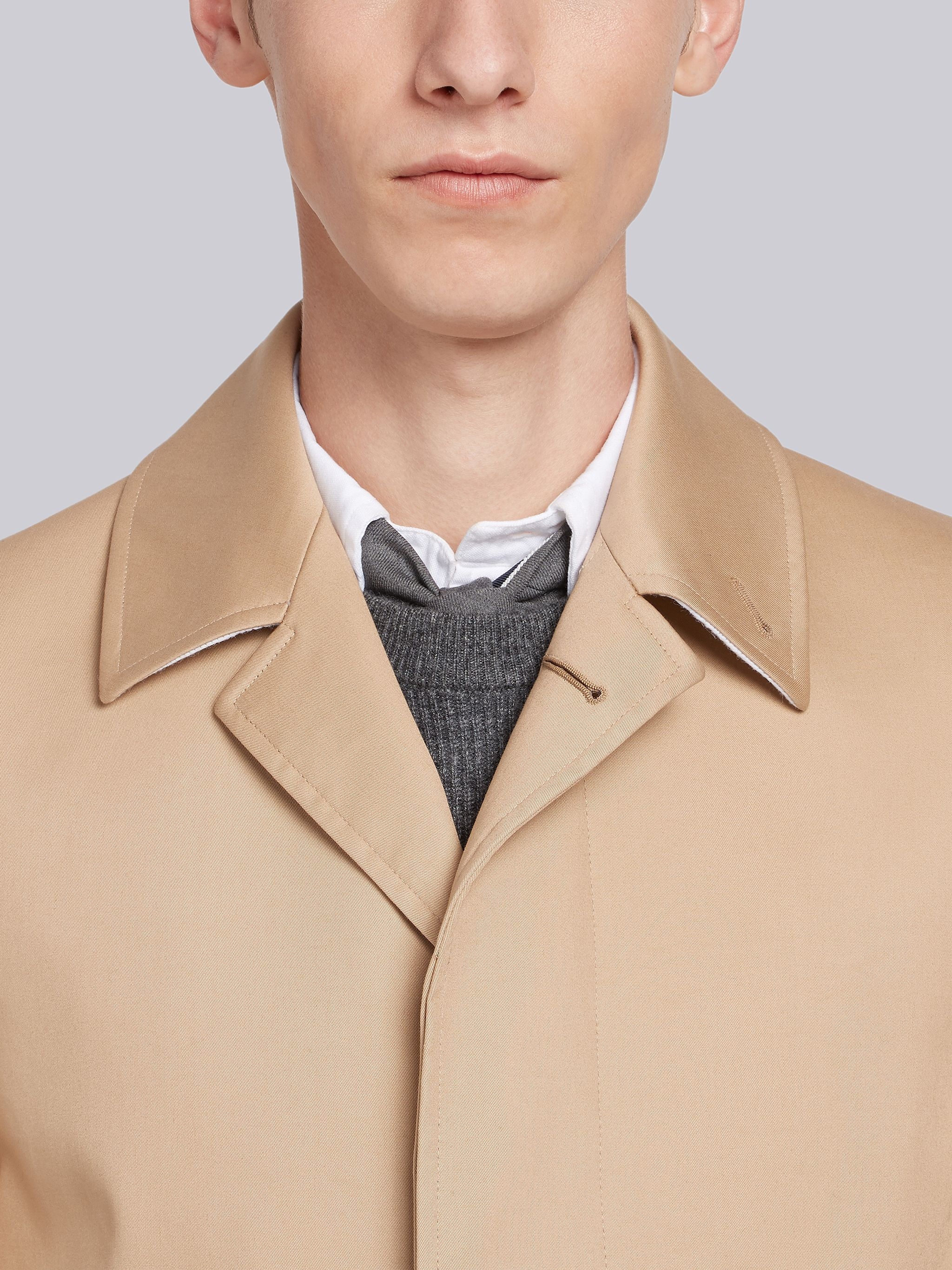 Khaki Mackintosh Bal Collar Classic Overcoat - 5