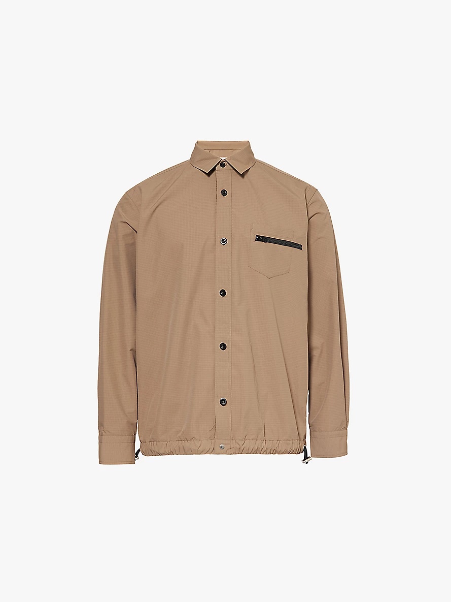 Rip Stop long-sleeves relaxed-fit woven shirt - 1