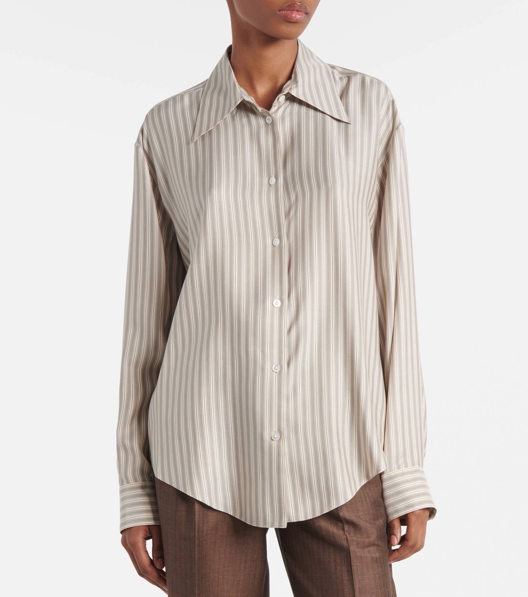 Parave striped silk shirt - 6