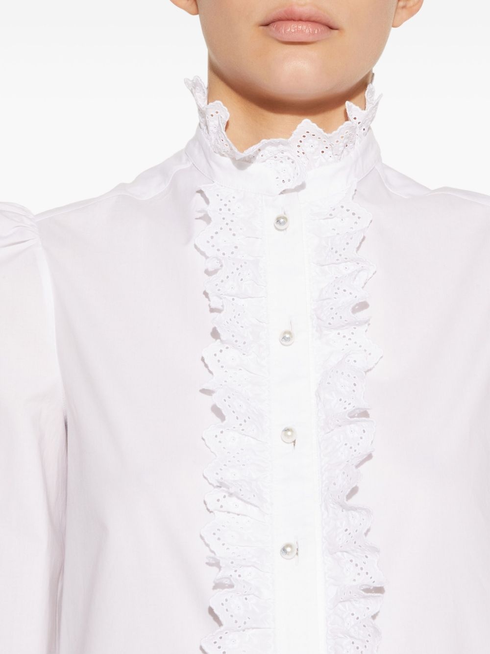 ruffled cotton shirt - 5