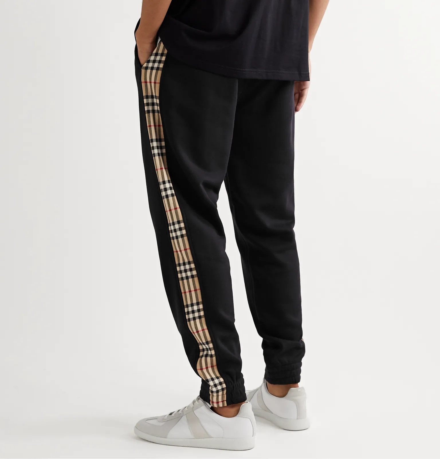 Tapered Checked Loopback Cotton-Jersey Sweatpants - 4