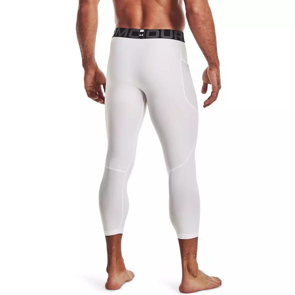 Men's White HeatGearÂ® Armour Â¾ Leggings - 2