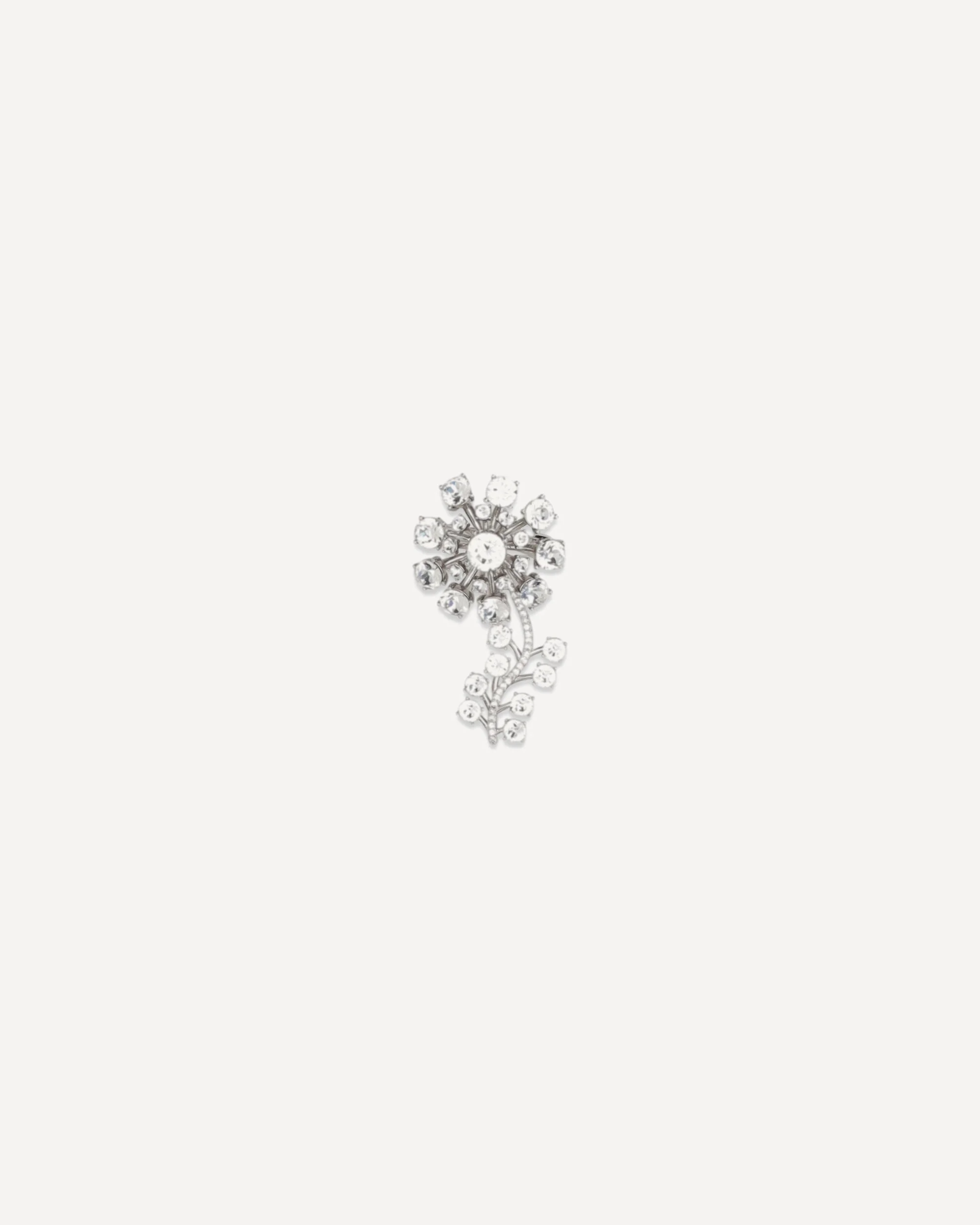Crystal Flower Brooch - 1