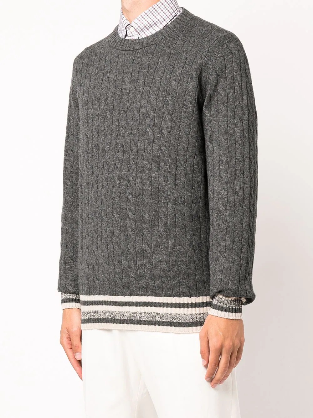 cable-knit cashmere jumper - 3