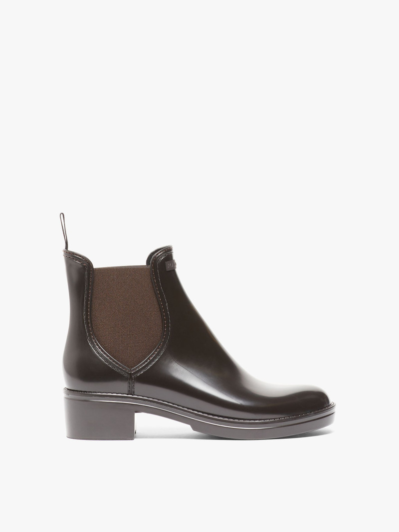TRINITY BROWN CHELSEA RAIN BOOTS | LB-1003 1